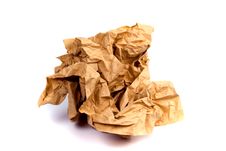 Crumpled Paper Stock Photo