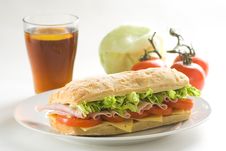 Delicious Sandwich Of Ham Cheese Lettuce Tomato Royalty Free Stock Images Delicious Sandwich Of Ham Cheese Lettuce Tomato Royalty Free Stock Images