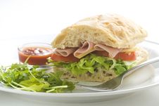 Delicious Sandwich Of Ham Cheese Lettuce Tomato Stock Image Delicious Sandwich Of Ham Cheese Lettuce Tomato Stock Image