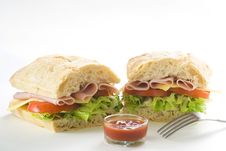 Delicious Sandwich Of Ham Cheese Lettuce Tomato Stock Photography Delicious Sandwich Of Ham Cheese Lettuce Tomato Stock Photography
