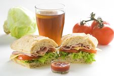 Delicious Sandwich Of Ham Cheese Lettuce Tomato Royalty Free Stock Image Delicious Sandwich Of Ham Cheese Lettuce Tomato Royalty Free Stock Image