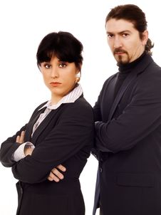 Serious Business Couple Royalty Free Stock Image