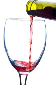 Close-up Pouring A Wine In Glass Stock Photo Close-up Pouring A Wine In Glass Stock Photo