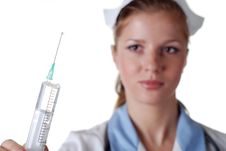 Nurse With Syringe Royalty Free Stock Photo Nurse With Syringe Royalty Free Stock Photo