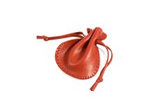 Red Leather Pouch On White Royalty Free Stock Images Red Leather Pouch On White Royalty Free Stock Images