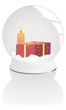 Vector Illustration Of A Snow - Globe Over White Royalty Free Stock Photos Vector Illustration Of A Snow - Globe Over White Royalty Free Stock Photos