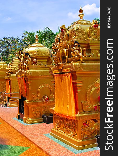 This is a indian statue found at indian temple malaysia