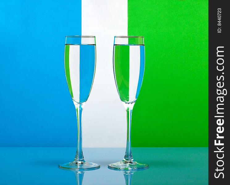 Wineglass In Color Background