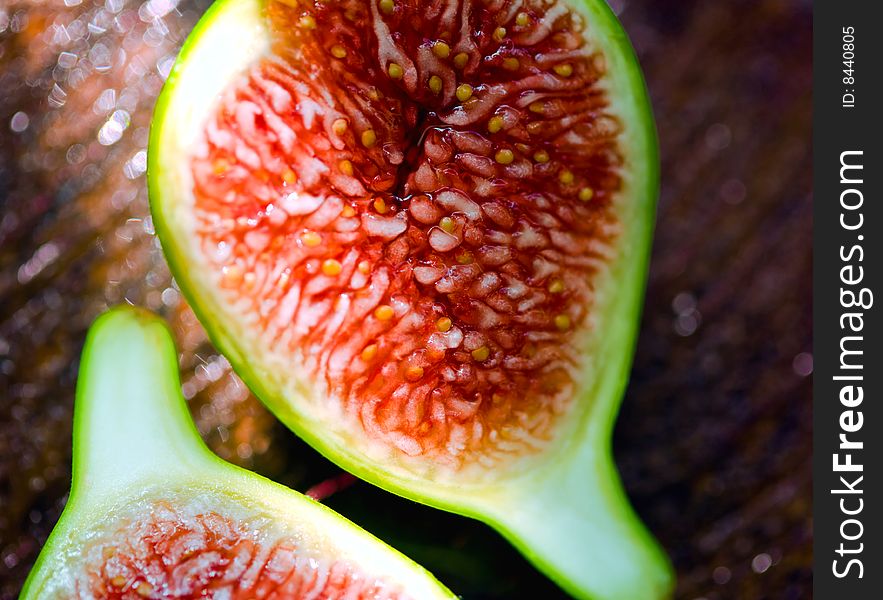 Detail of fresh Green Figs. Detail of fresh Green Figs