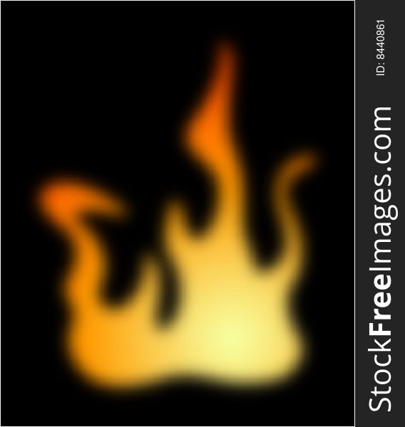 This is an illustration of flames isolated on black. This is an illustration of flames isolated on black