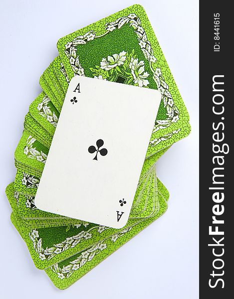 Ace on deck of cards