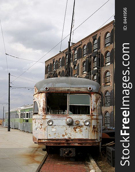 Old trolly car from Atlantic Avenue In red hook