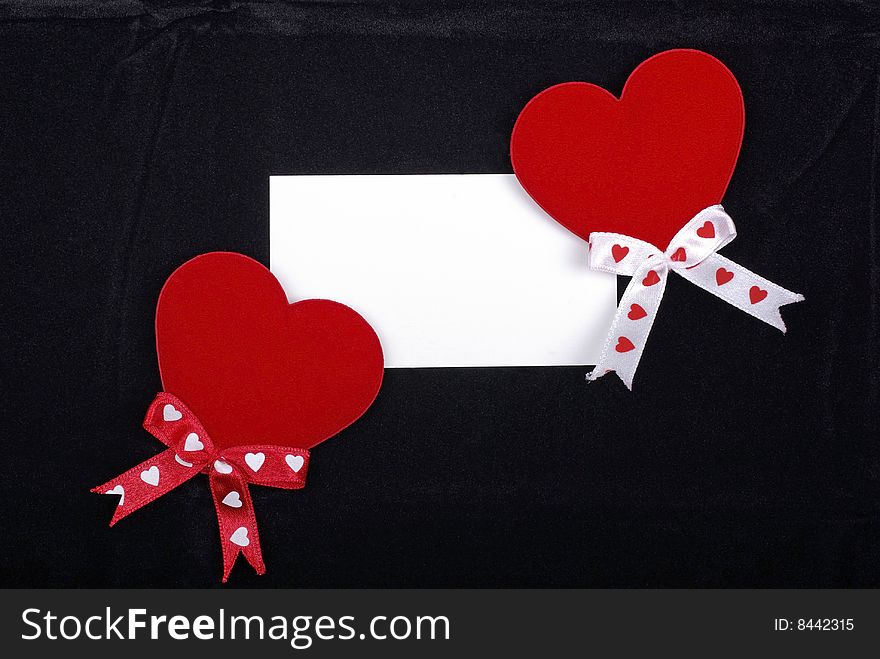 Two Hearts And White Card.