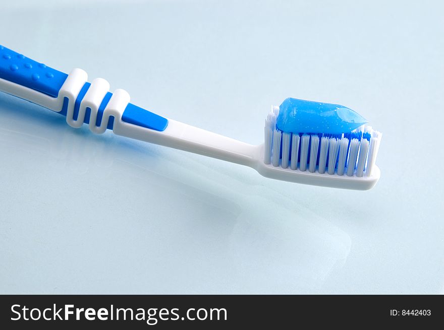 Photo of tooth brush isolated