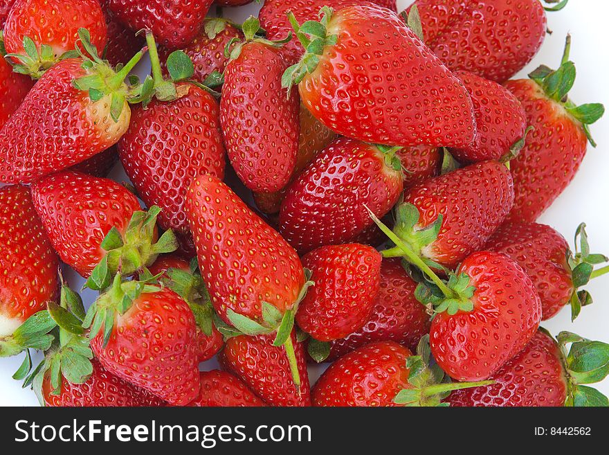 The many red, sweet and tasty strawberries. The many red, sweet and tasty strawberries