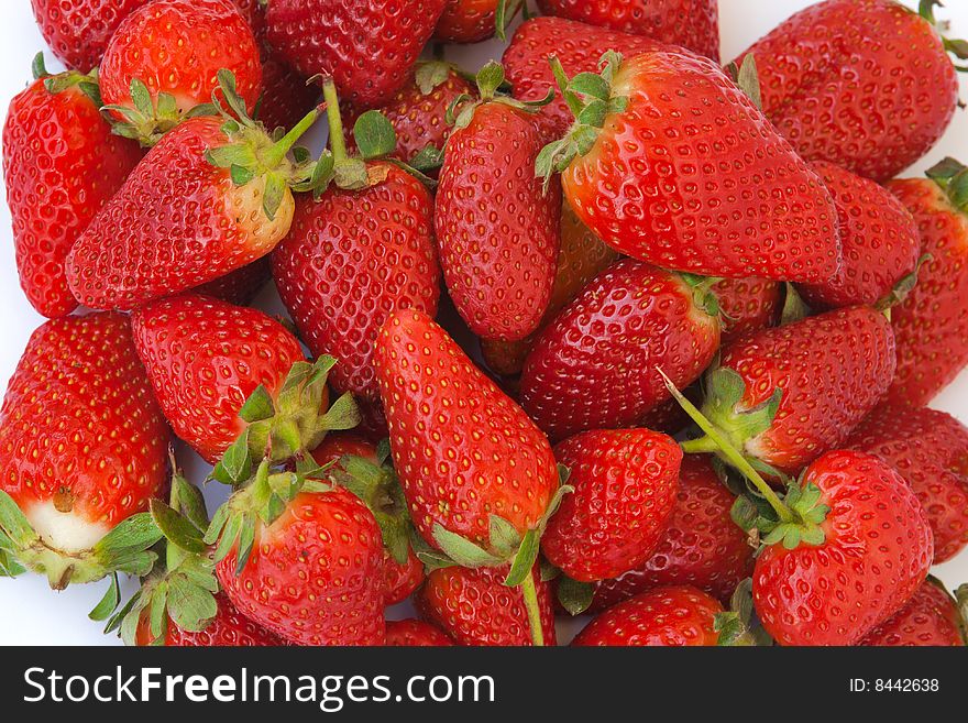 The many red, sweet and tasty strawberries. The many red, sweet and tasty strawberries