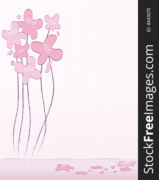 This is an abstract cherry blossom background - it's a  illustration