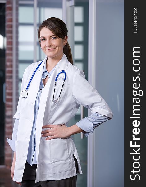 Female Doctor in a modern office