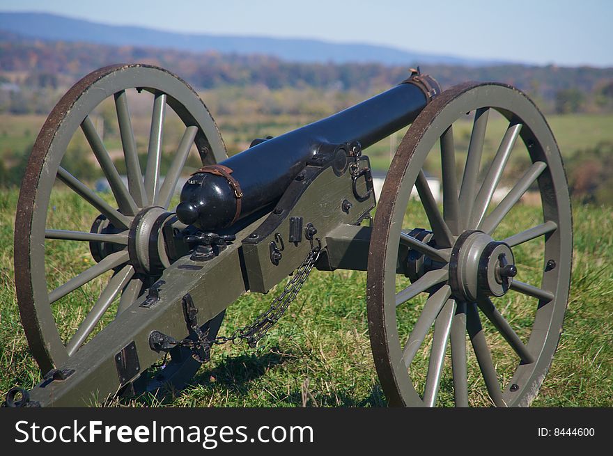 Civil War Canon in a Field