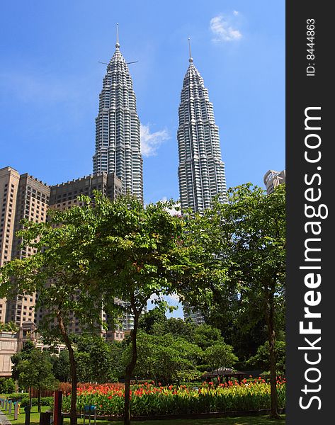 Petronas Twin Towers, the world tallest building. Petronas Twin Towers, the world tallest building.