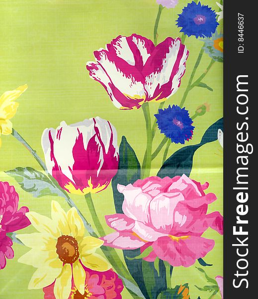 Floral canvas texture