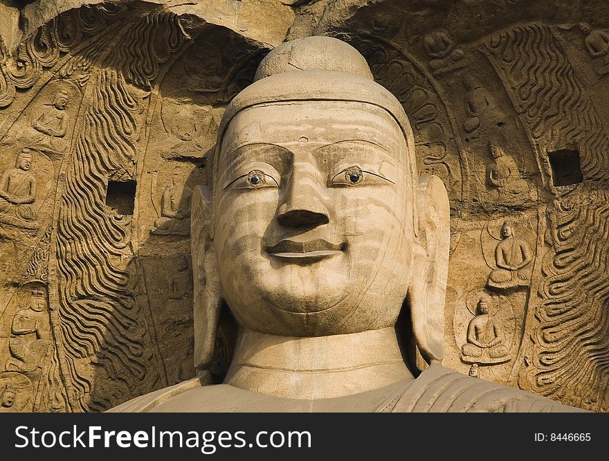 The photography place is the chinese shanxi province datong,yungang caves