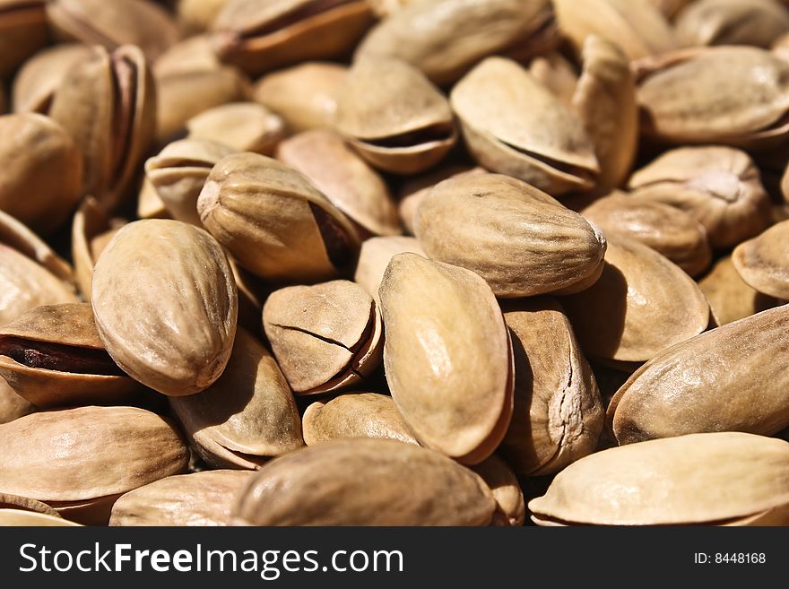 Pistachio nuts for food backgrounds