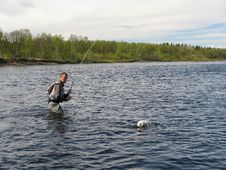 Fly Fishing Stock Photo