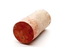 Closeup Of A Red Wine Cork Royalty Free Stock Photo