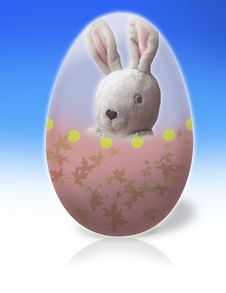 Easter Egg And Bunny Royalty Free Stock Photography