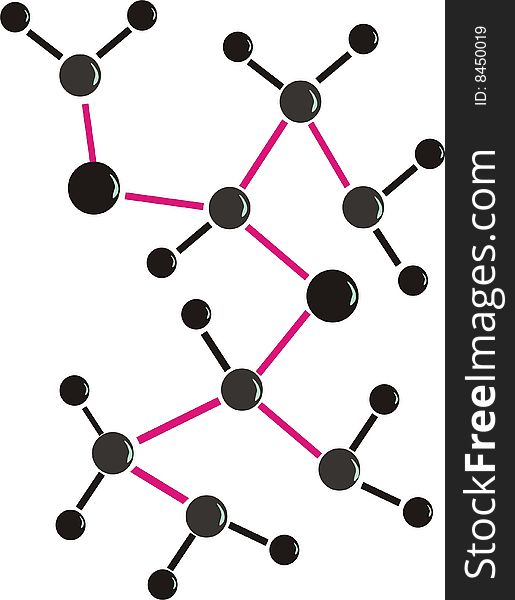 Molecule technology background  illustration.