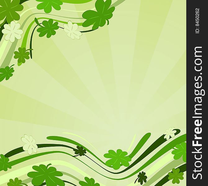 Patrick's green  background. Vector illustration