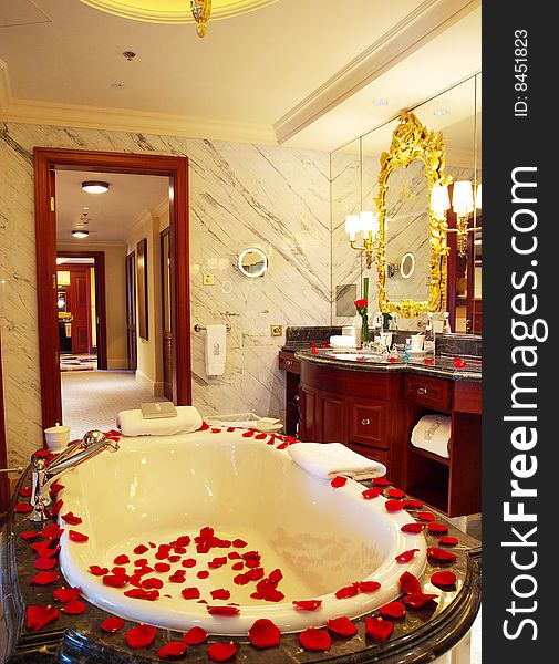 Bath of a deluxe hotle in guangzhou,china. Bath of a deluxe hotle in guangzhou,china