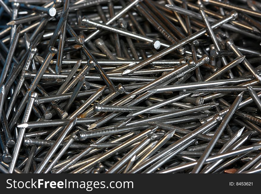 Background in the form of steel nails