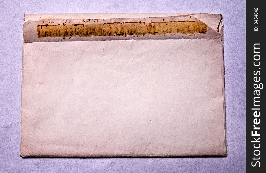 Old Dirty Blank Postal Envelope