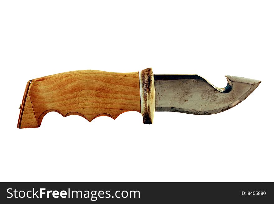 Sharp knife isolated in white