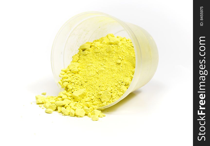 Yellow crushed chalk