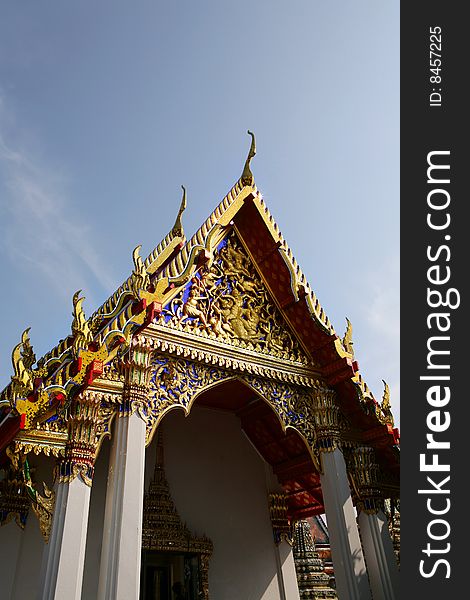 Bangkok Wat Pho, interior Details. Bangkok Wat Pho, interior Details