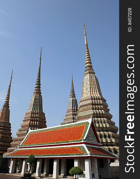 Bangkok Wat Pho, interior Details. Bangkok Wat Pho, interior Details