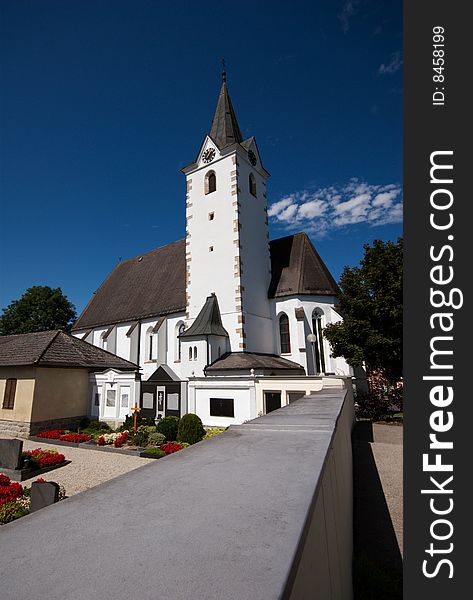 A small country church in Mitterkirchen, Austria