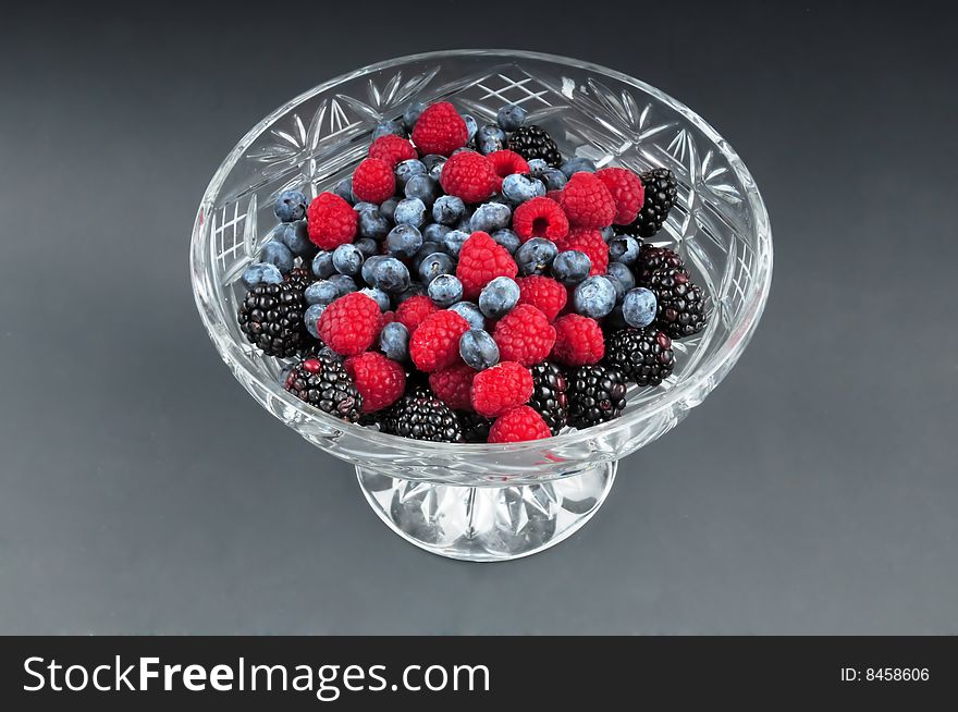 Raspberry and blueberry - a fine berries which will decorate any dessert