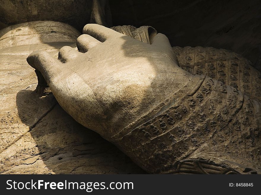 Buddha hand,yungang caves,china
