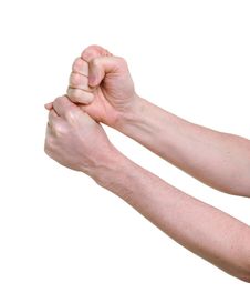 Two Desperate Hands Isolated On White Background Royalty Free Stock Photos Two Desperate Hands Isolated On White Background Royalty Free Stock Photos