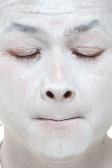 White Makeup Asian Boy With Different Expressions Royalty Free Stock Image White Makeup Asian Boy With Different Expressions Royalty Free Stock Image