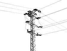 Mast High Voltage Royalty Free Stock Photography Mast High Voltage Royalty Free Stock Photography