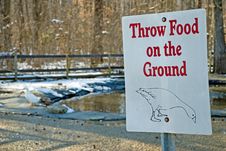 Duck And Geese Feeding Sign Stock Photo Duck And Geese Feeding Sign Stock Photo