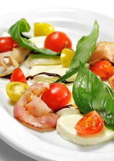 Tomato With Mozzarella Salad Royalty Free Stock Photos Tomato With Mozzarella Salad Royalty Free Stock Photos