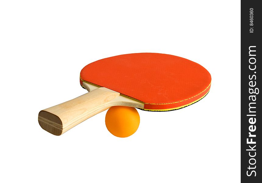 Ping-pong racket with ball