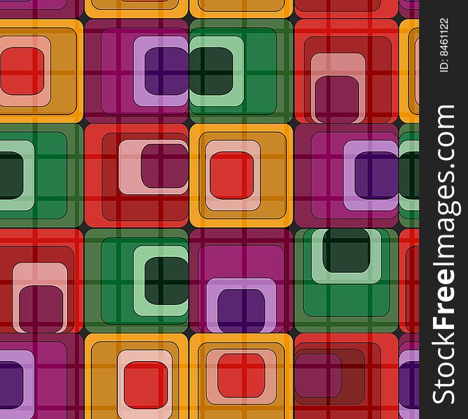 Retro vivid seamless square background. Retro vivid seamless square background