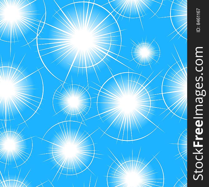 Vector illustration of Seamless Blue Flare Pattern